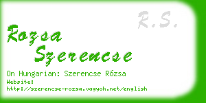 rozsa szerencse business card